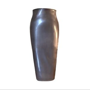 Metallic Platinum Latex Pencil Skirt Size 4